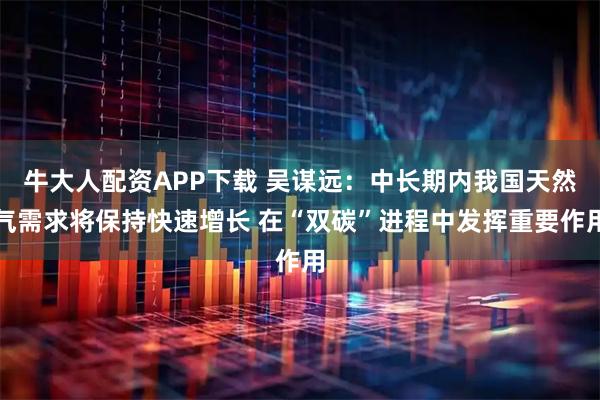 牛大人配资APP下载 吴谋远：中长期内我国天然气需求将保持快速增长 在“双碳”进程中发挥重要作用